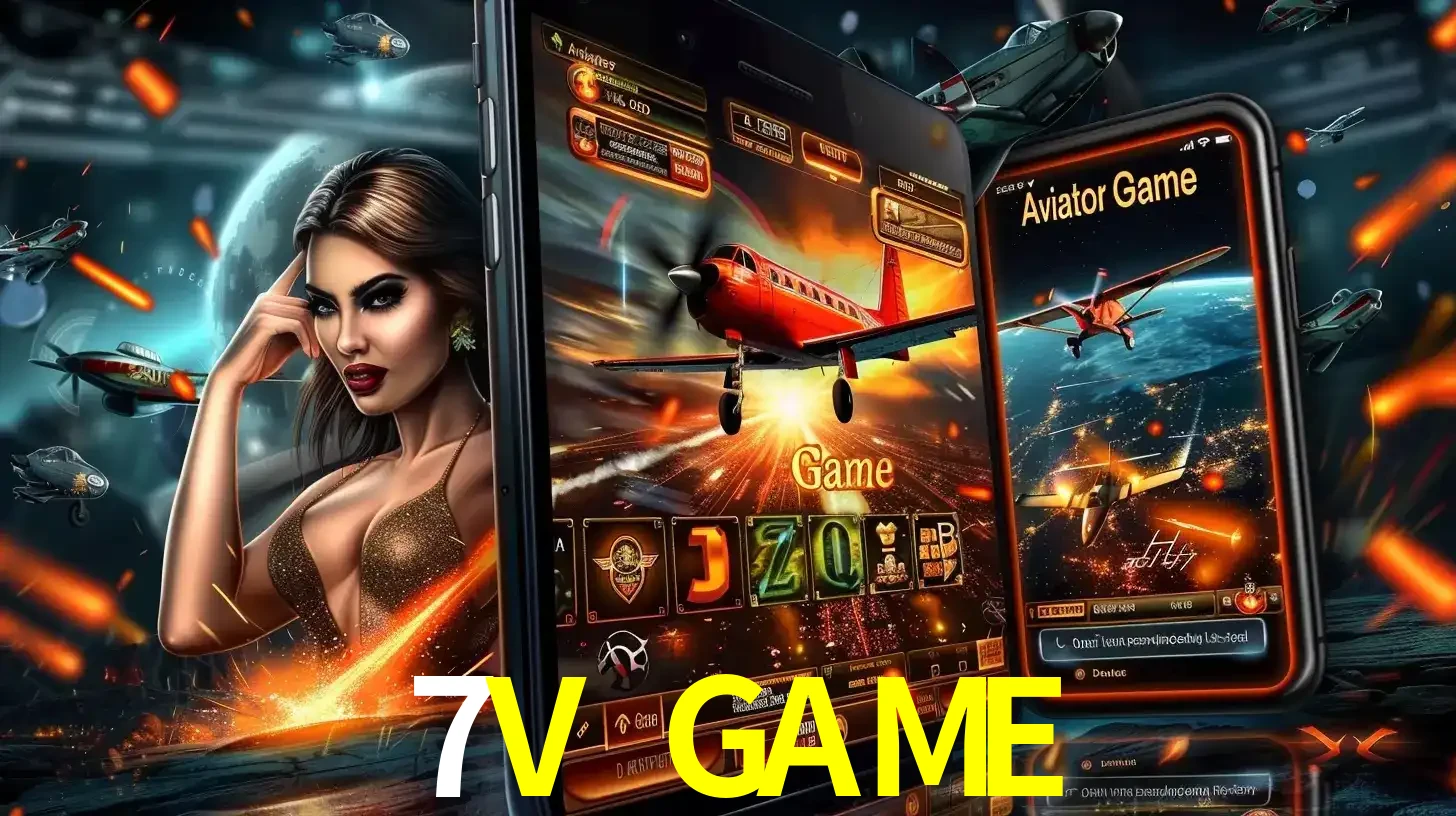 Mulher estilosa cercada por telas que exibem a jogabilidade do Aviator, capturando a intensidade e a estratégia deste popular crash game oferecido pelo 7V GAME.